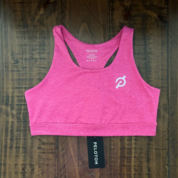 🎄🎁Peloton New Heathered Strappy Bra Pink Women’s M Sports Bra - Picture 4 of 10